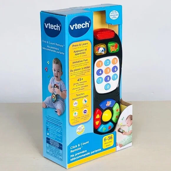 VTech Click & Count Remote My First Talking Remote Control (English) New in Box - Picture 6 of 16